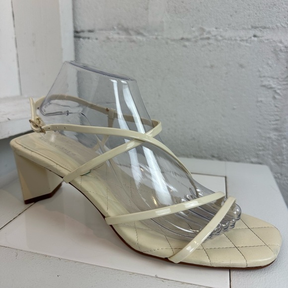 Marc Fisher Thin Ankle Strapped Quilted Heeled Sandals Women’s Size 10 - Picture 1 of 15